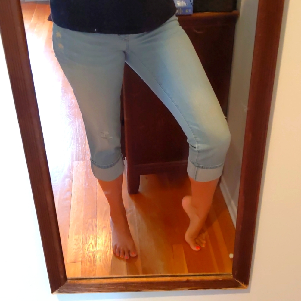 NWT Maternity Distressed Denim Pants